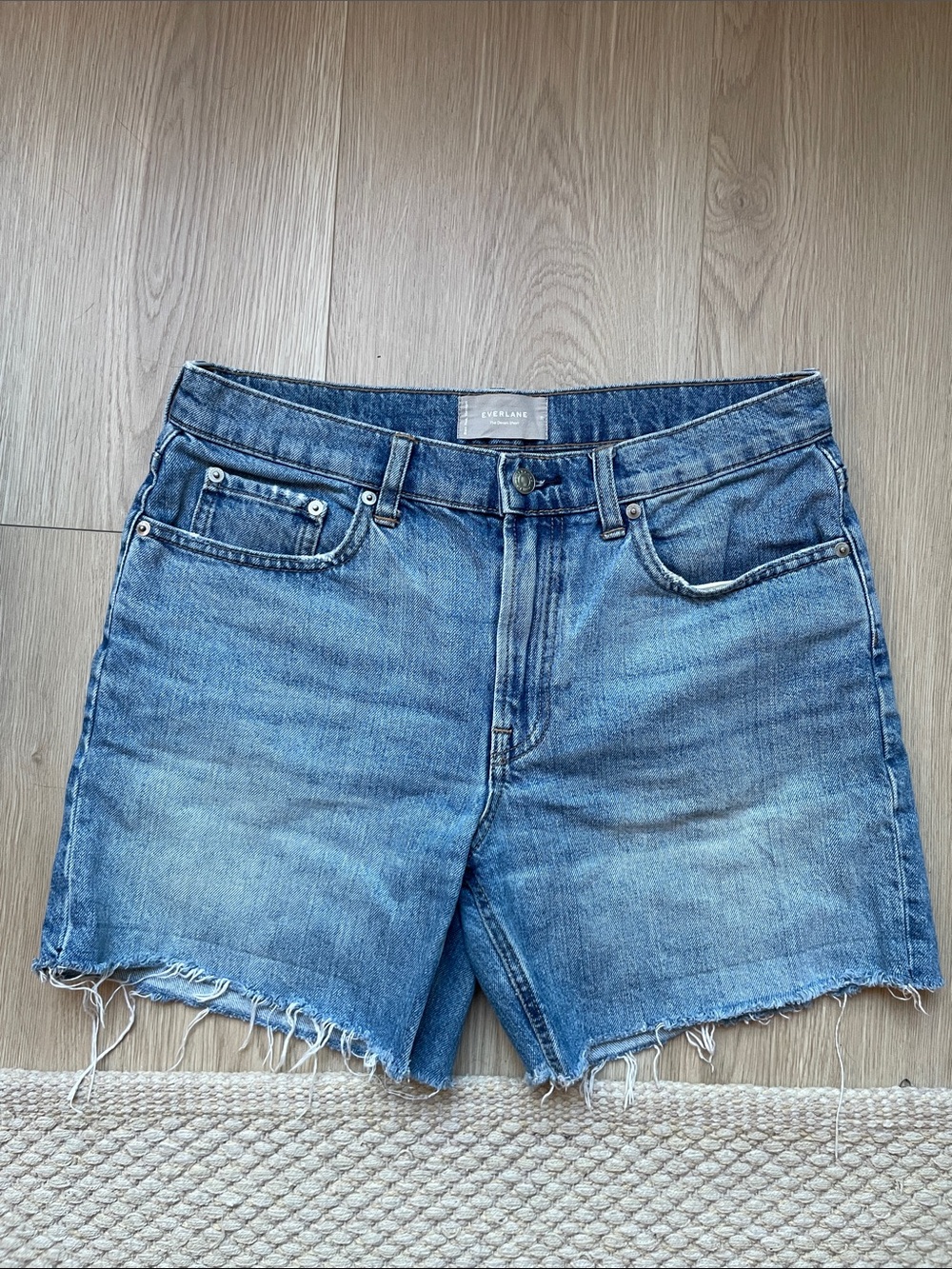 Everlane Blue Denim Cutoff Denim Shorts